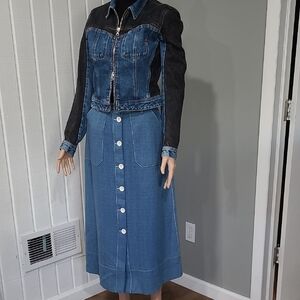 Denim Midi Skirt